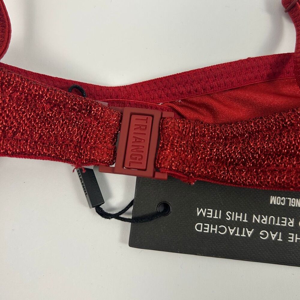 Triangl STELL Bikini - Red Sparkle Lurex - Top S, Bottom M - Picture 6 of 11